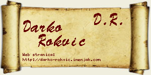 Darko Rokvić vizit kartica